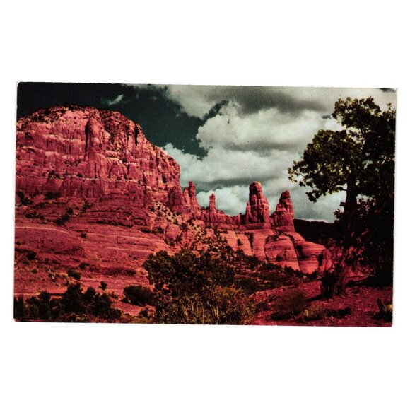 Sedona Arizona Oak Creek Canyon Postcard Red Rock Formations Fronske Mountain - Picture 1 of 2